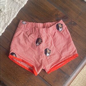 Kids Orange Gingham TN Vol Smokey Shorts